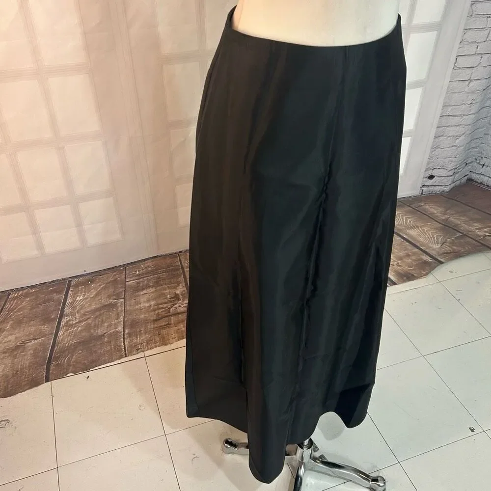 🔥🔥5 for $25 sale🔥JS Collections Black satin dressy Full Length Maxi Skirt Size 4